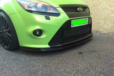 2008-2011 Ford Focus RS MK2 FL Front Splitter Gloss Black ABS Plastic