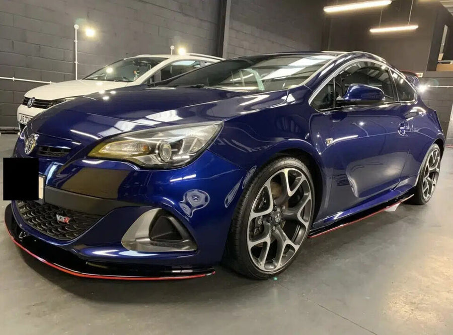 Vauxhall Astra J VXR Front Splitter ABS Plastic Gloss Black