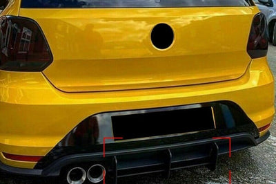 2011 - 2018 VW POLO GTI Rear Diffuser Fins ABS Plastic Gloss Black