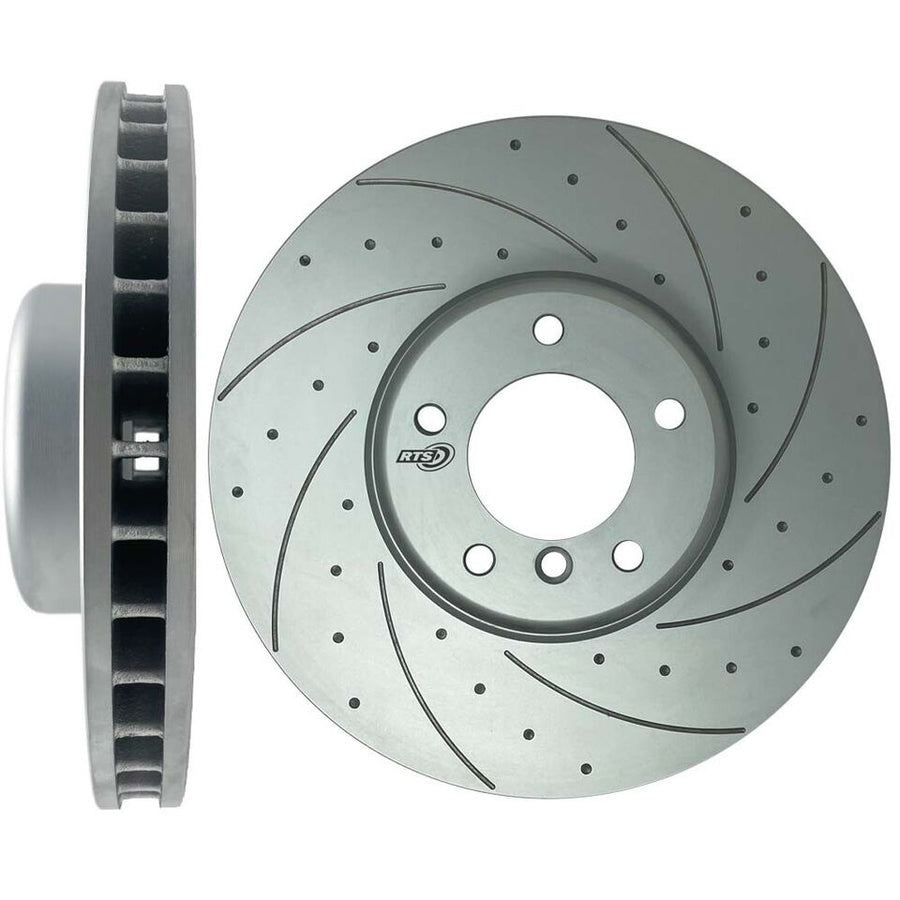 2002-2004 Ford Focus ST170 New Rear Left & Right Side Grooved Brake Disc With Dimpled