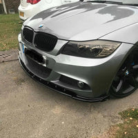 2008-2011 BMW E90/E91 M-Sport LCI Front Splitter ABS Plastic Gloss Black