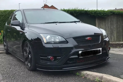 Ford Focus ST MK2 PRE FL Front Splitter Gloss Black ABS Plastic