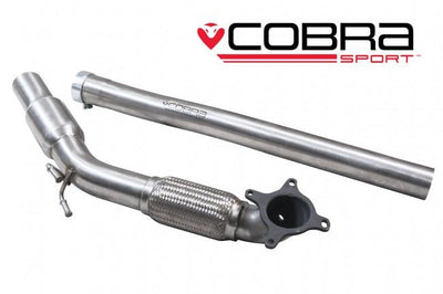 Cobra Exhausts - Seat Leon Cupra Mk2 1P 2.0 T FSI (06-12) Sports Cat / De-Cat Front Downpipe Performance Exhaust