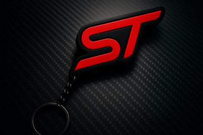 4D ST Logo Keychain for Ford – Gloss Black with Custom Colour Options | CEUK