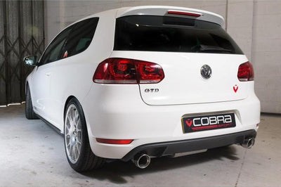 Cobra Exhausts - VW Golf GTD (Mk6) 2.0 TDI (5K) (09-13) GTI Style Cat Back Performance Exhaust